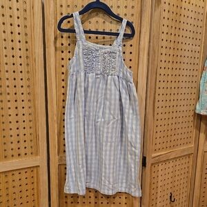 Blue Gingham Kids Casual Dress